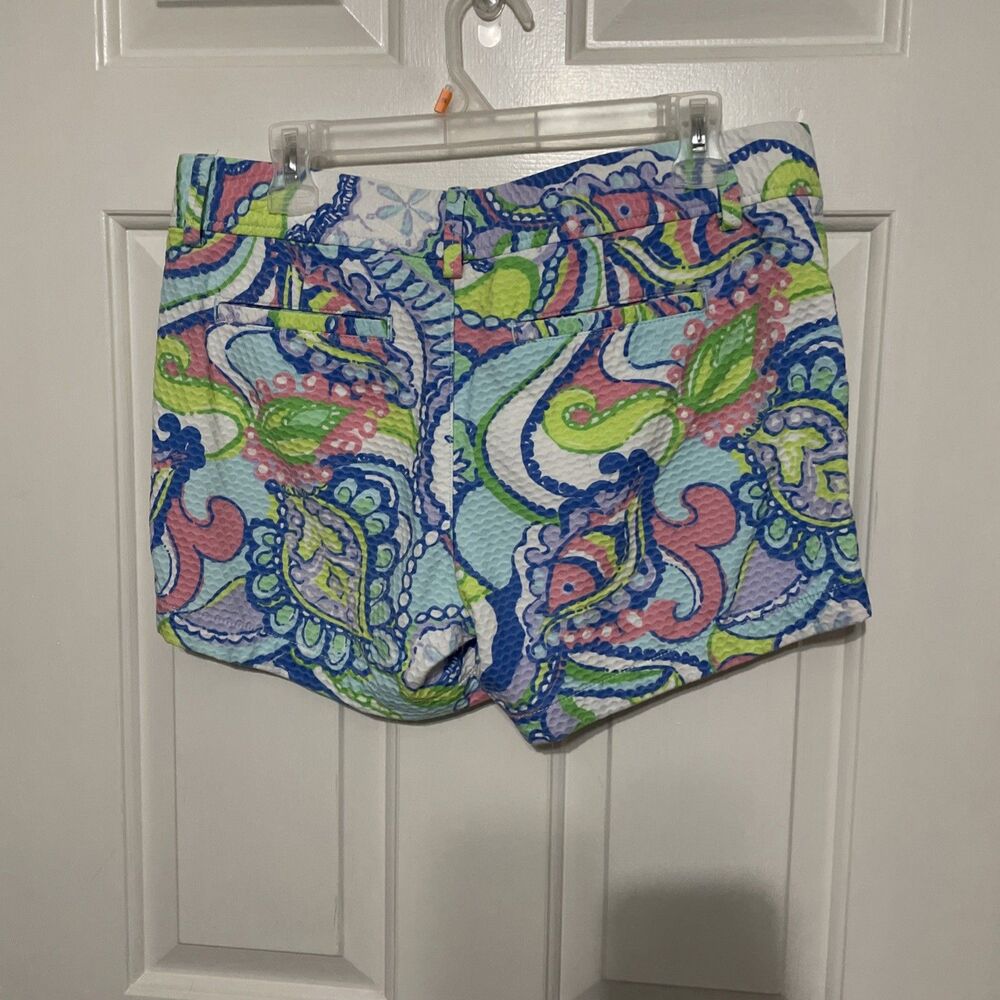 LILLY PULITZER Size 8 Textured Callahan Shorts Preppy Resort Coastal - Picture 4 of 6